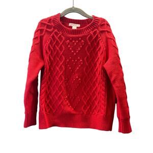 Crewcuts red knit sweater size 6-7 EUC